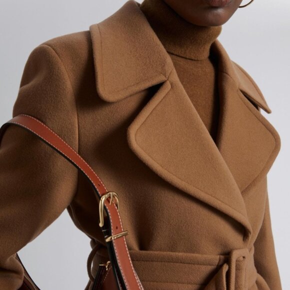 NWOT &OTHER STORIES Belted Wool Coat - Picture 6 of 6